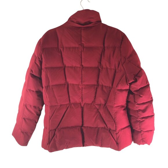 Calvin Klein Womens Down Puffer Jacket Pockets Full Zip Red XL - Picture 3 of 8